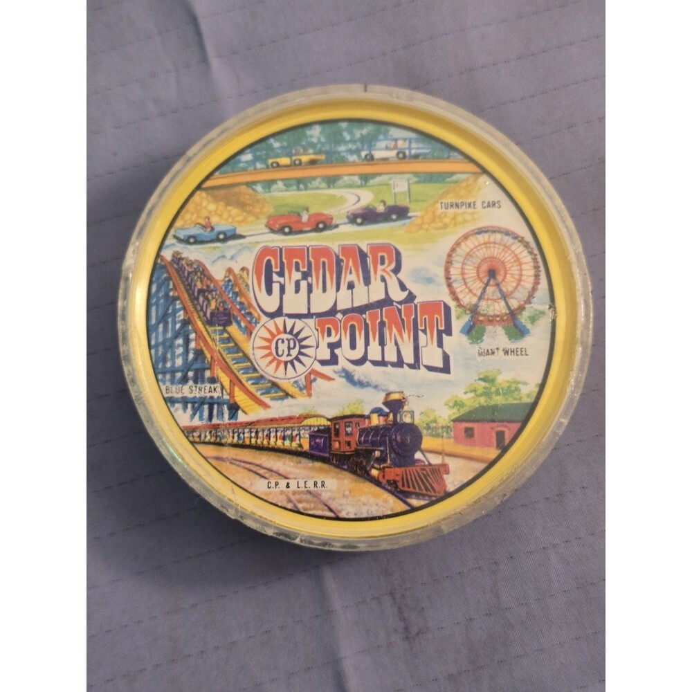 Vintage 1970s Cedar Point Round Playing Cards - NOS Complete 54 Card Deck - MIB